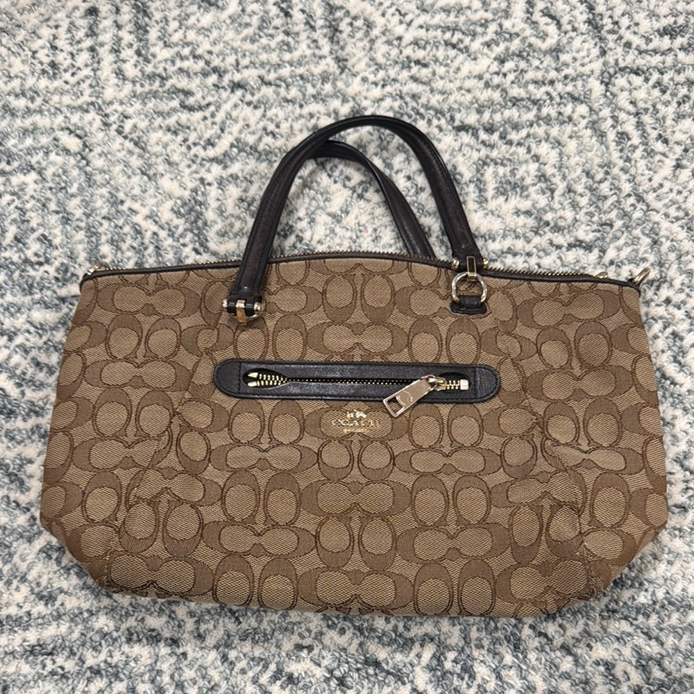 Coach Brown Signature Tote Bag